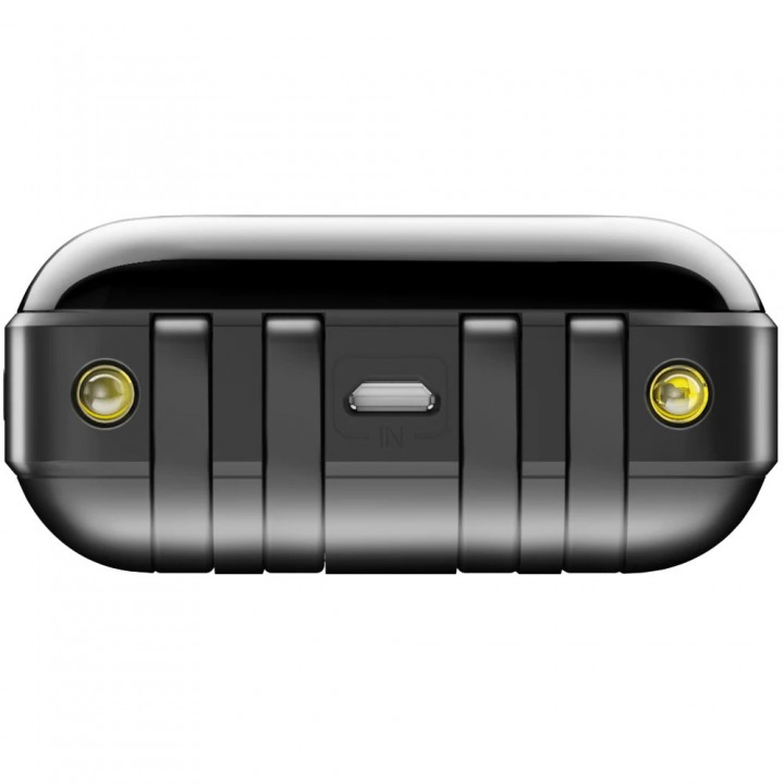Siyah çok çıkışlı 20000 mAh dahili kablolu LED fenerli promosyon powerbank